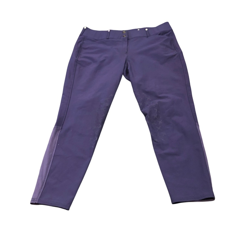 Tredstep Evolute Breeches Womens 34 Blue Ribbon Purple Knee Patch Horse Riding‎